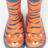 A closer look at the Frugi Children's Puddle Buster Wellington Boots - Salamander/Tiger