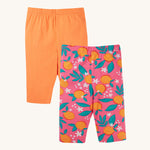 Frugi Short Laurie Bio Fleur d'Oranger / Mandarine - Lot de 2