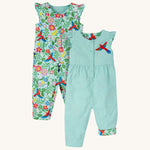 Combishort réversible Frugi Etta - Oiseaux tropicaux / Dobby printanier