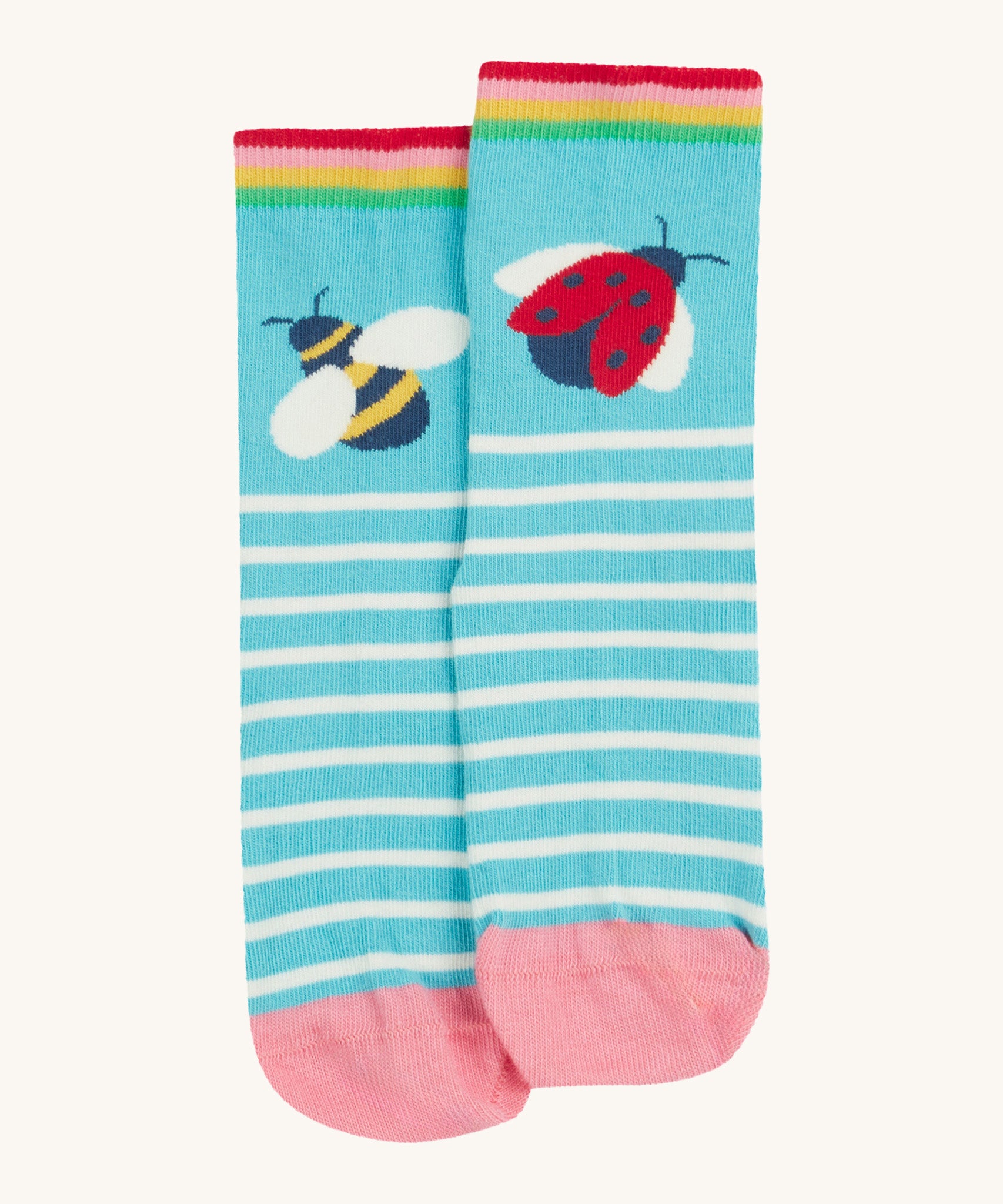 Frugi kids rock my socks bumblebee design