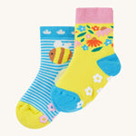 Frugi Grippy Chaussettes 2-Pack - Bourdon