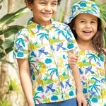 Frugi Organic Harvey Hawaiian Shirt - Jaguar Jungle