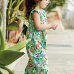 Combishort réversible Frugi Etta - Oiseaux tropicaux / Dobby printanier