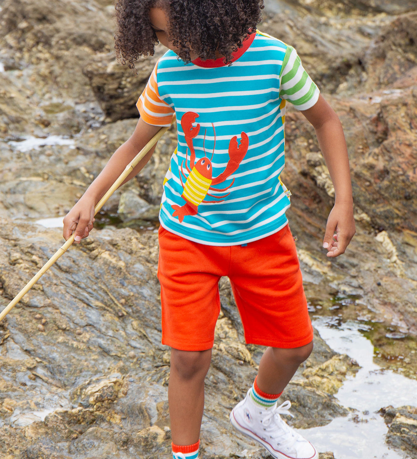  made from organic cotton and features a playful Lobster applique on the front