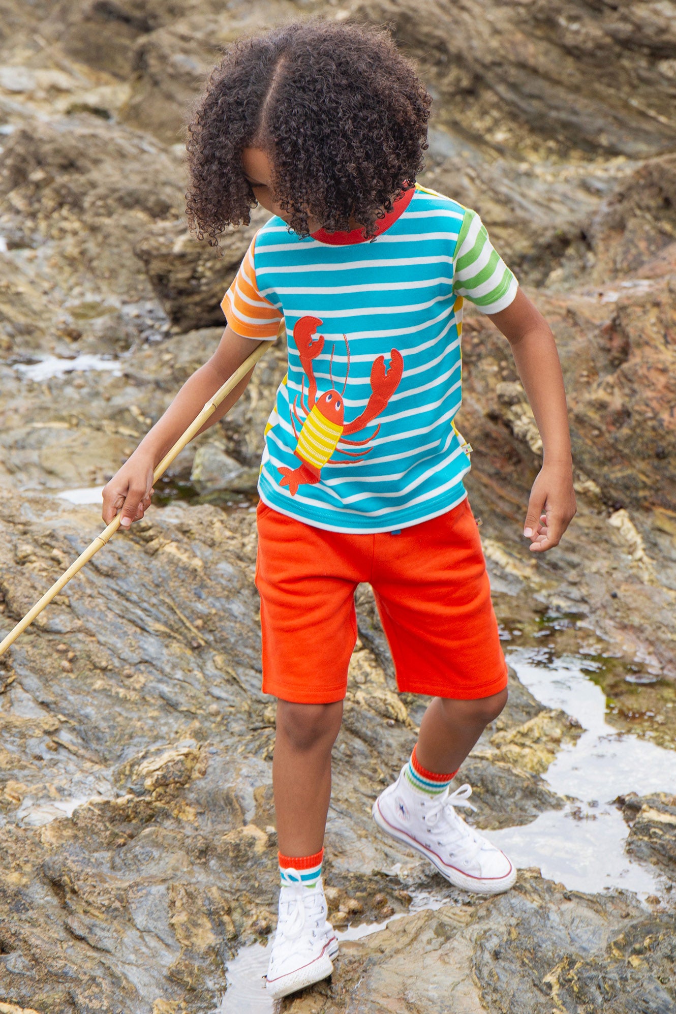  made from organic cotton and features a playful Lobster applique on the front