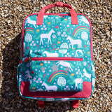 The back of the Frugi Explorers Backpack - Wild Horses