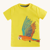 Frugi Organic Carsen Broderie T-Shirt - Banane / Ara