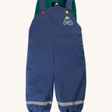 Frugi Little Waterproof Dungarees - Navy Blue