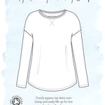 Frugi Meg long sleeve maternity and nursing pyjama top infograph