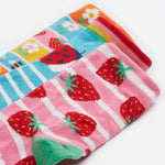 Frugi kids rock my socks strawberry bumblebee and flower design cuff detail