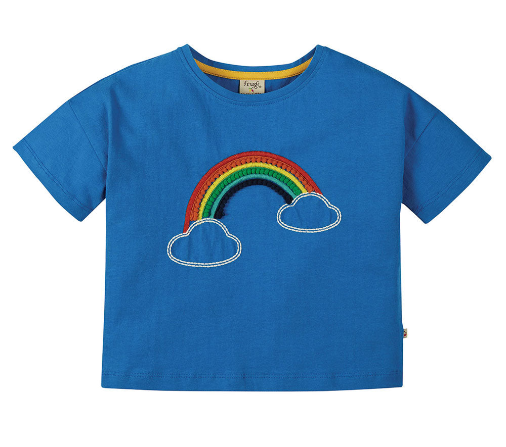 Frugi myla organic cotton rainbow top