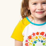 T-Shirt Raglan Frugi Nyomi - Arc-en-ciel