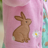 Frugi Colby Cardigan - Jellyfish / Rabbit