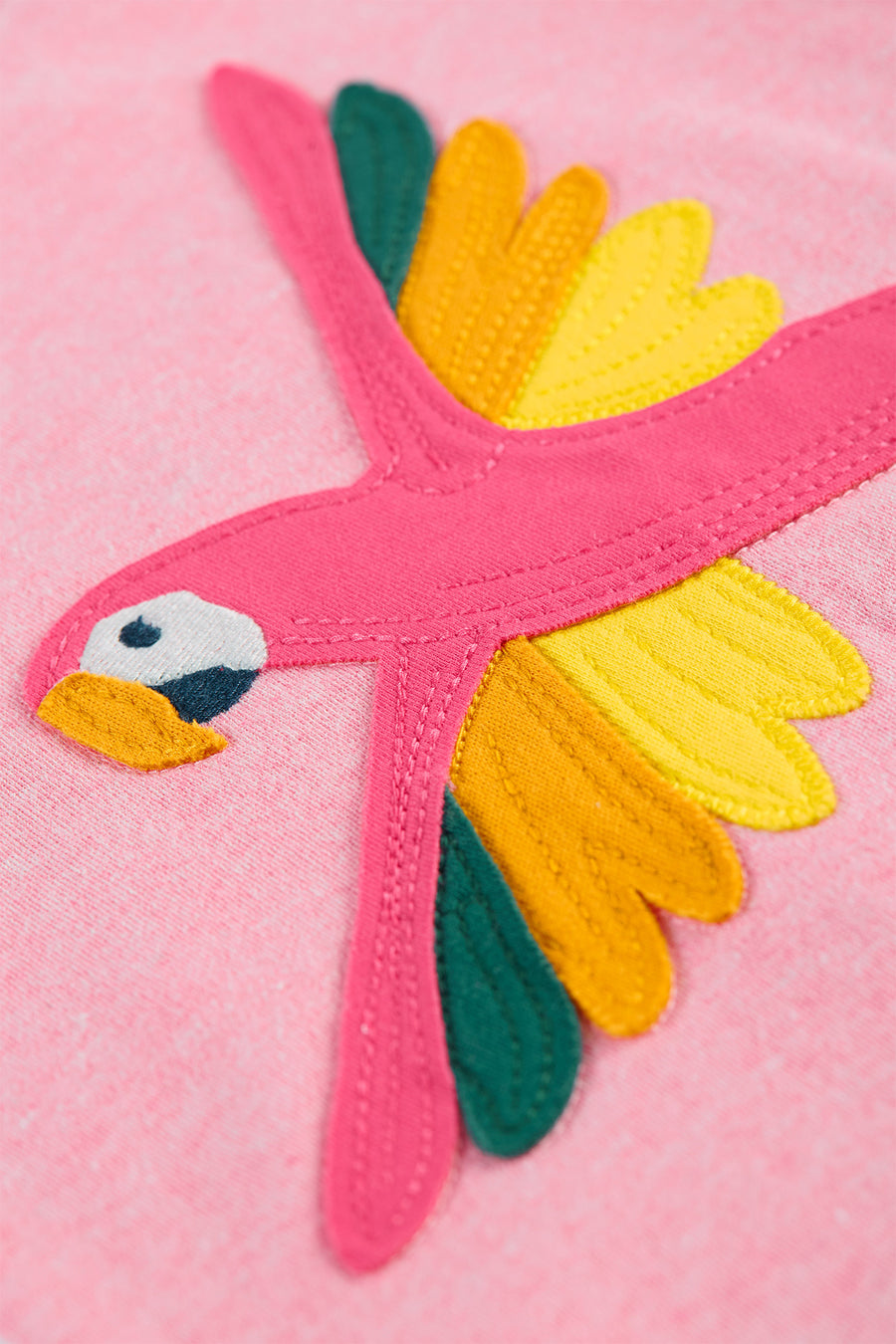  yellow and orange winged Macaw applique