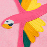 Frugi Organic Little Creature Applique T-Shirt - Pink Marl / Macaw