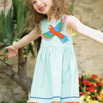 Robe de soirée Frugi Organic Phebe - Menthe printanière / Ara