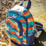  this Little Adventurers Backpack from Frugi comes in a rainbow print