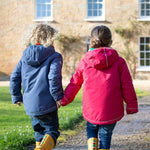  on the Frugi Rambler 3 in 1 Coat - Snapdragon/Flower Pop