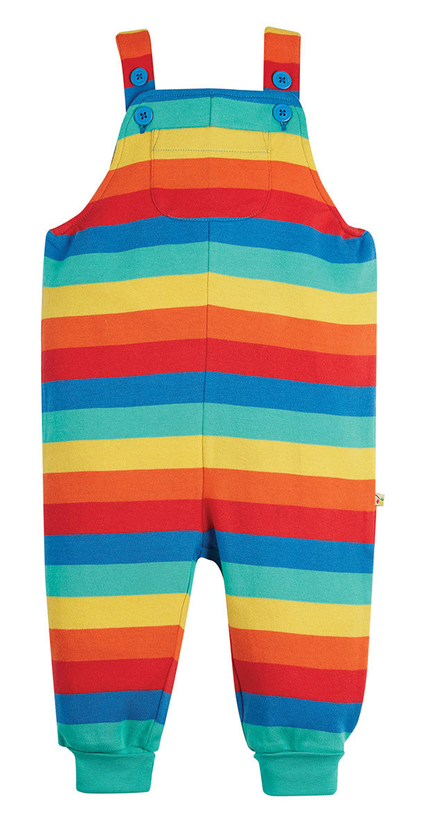 Frugi Parsnip Rainbow Dungaree short cuffs