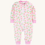 Frugi Zelah Zip Up All In One - White Echinacea