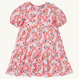 Frugi Matilda Collared Dress - Pink Floral Fun