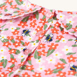 Frugi Matilda Collared Dress - Pink Floral Fun