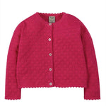 Frugi Pea Pointelle Riche Cardigan Rose