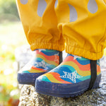 A closer look at the The Frugi Children's Puddle Buster Wellington Boots - Wavy Stars