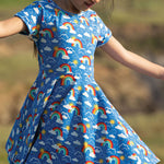 Robe patineuse de printemps Frugi Rainbow Skies