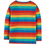 Frugi - T-shirt à manches longues préféré à rayures arc-en-ciel