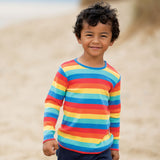 Frugi Rainbow Stripe Favourite Long Sleeve Tee