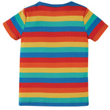 Frugi T-shirt préféré à rayures arc-en-ciel