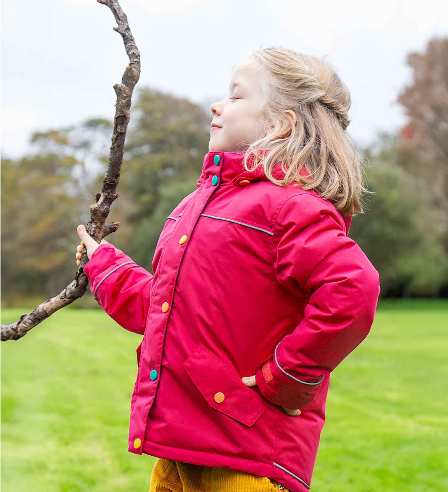  with a removable fleece gilet in a retro flower print