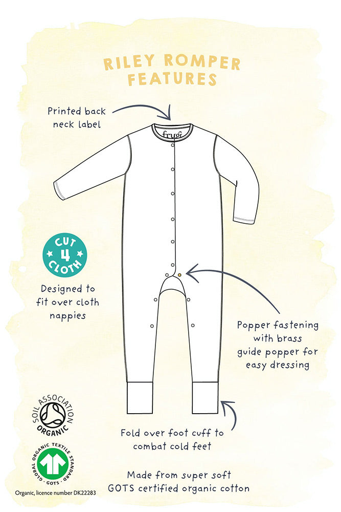 Frugi riley romper infograph