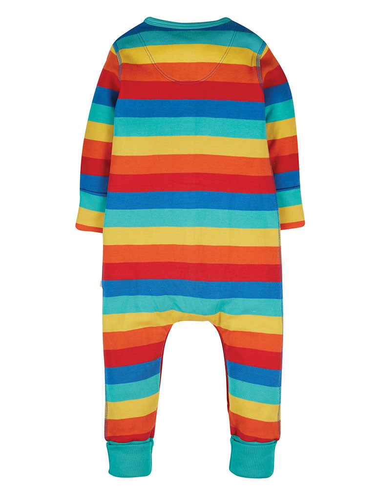 Frugi Riley Romper Babygrow rainbow stripes