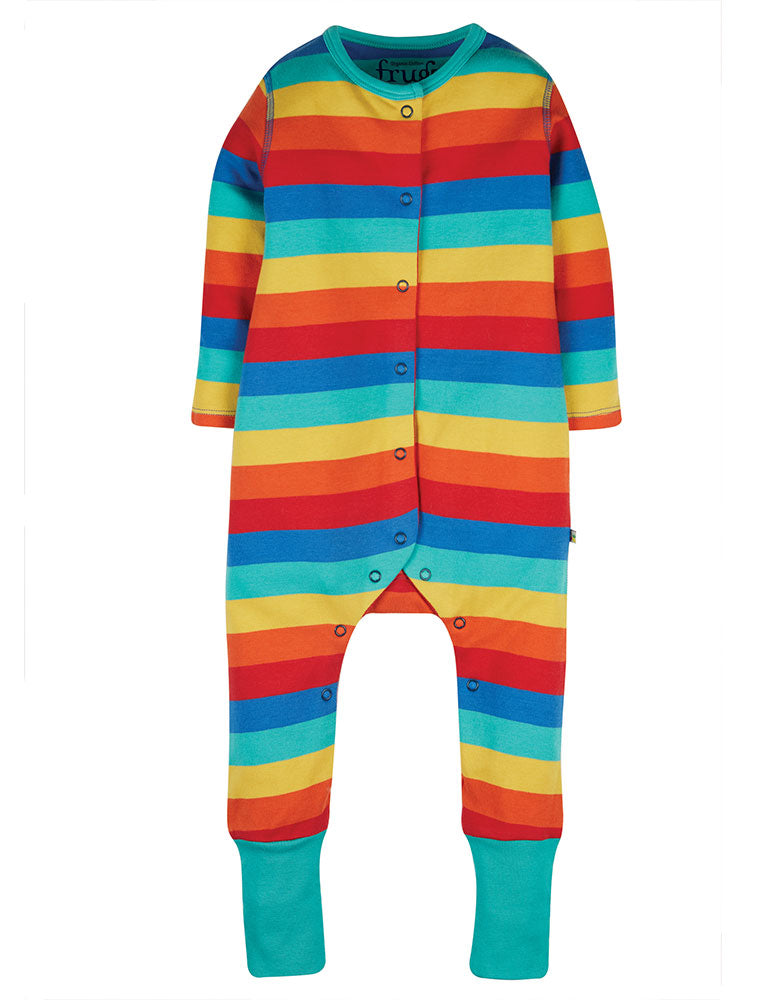 Frugi Riley Romper Rainbow Stripes
