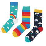 Frugi Rock My Socks 3 Pack- Pacific Aqua Rainbow