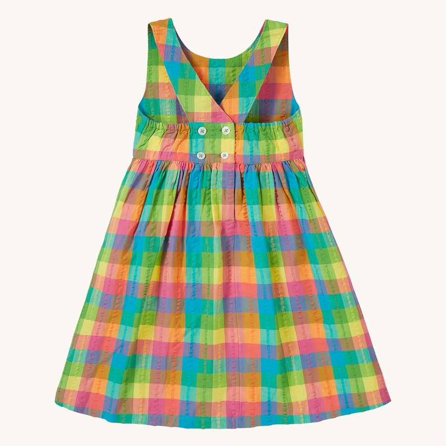  dress with a colourful checked all over print