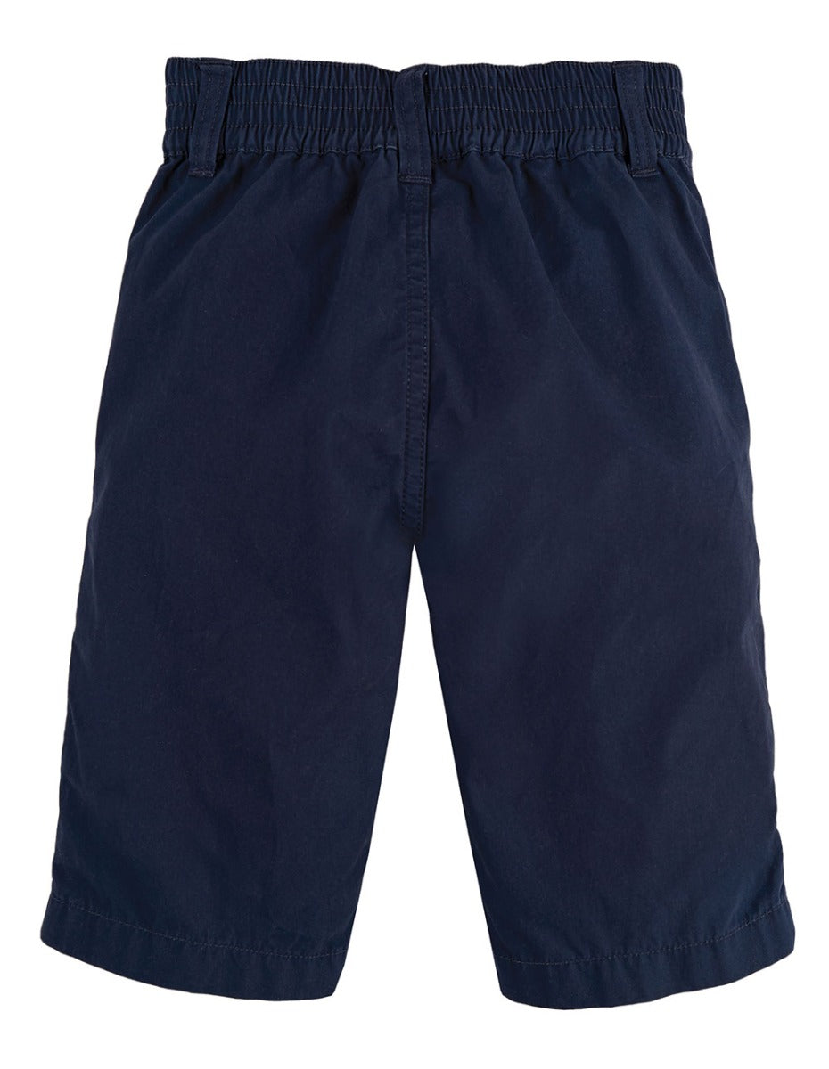 Frugi Silas indigo organic cotton shorts