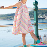 Frugi Tallulah Trapeze Dress - Beach Stripe