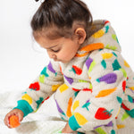 Frugi Cosy Ted Snuggle Suit - Veg Patch