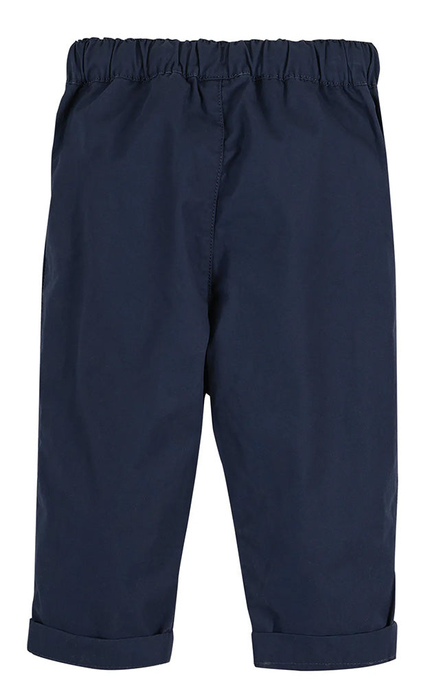 Frugi Tommy trousers indigo with drawstring waist 