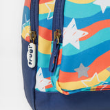 The Frugi Little Adventurers Backpack - Wavy Stars outside