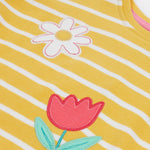 Frugi Tori Applique Top - Flowers