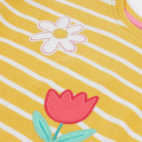 Frugi Tori Applique Top - Flowers