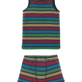 Frugi Tobermory Rainbow Stripe Vest and Boxer Pack