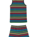 Frugi Tobermory Rainbow Stripe Vest and Boxer Pack