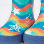 Frugi Puddle Buster Wellington Boots - Wavy Stars