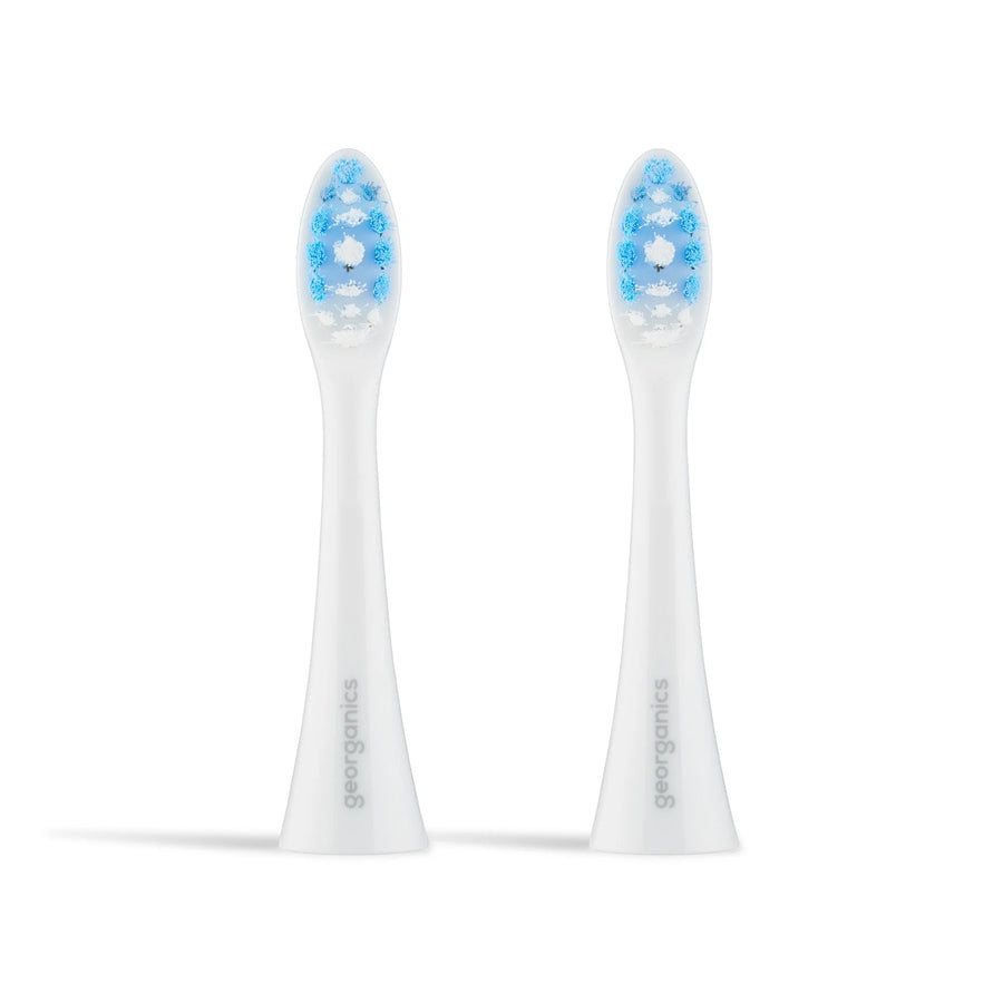 Georganics Sonic Toothbrush Replacement Heads for 35000SPM - 2 Pack pictured on a plain background