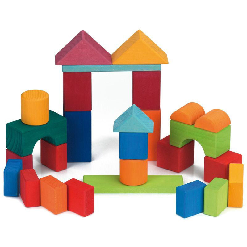 Glückskäfer 27 Piece Building Blocks Set pictured on a plain white background